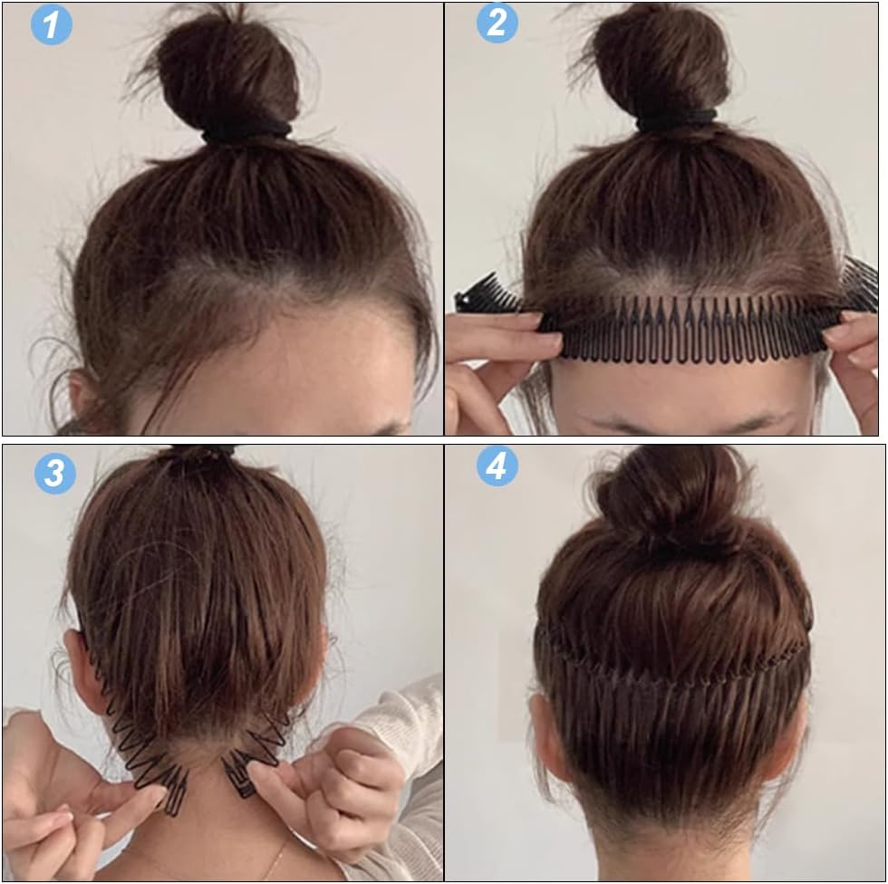 Peigne circulaire extensible - lot de 2 - plastique flexible - serre-tête, ajustable cheveux