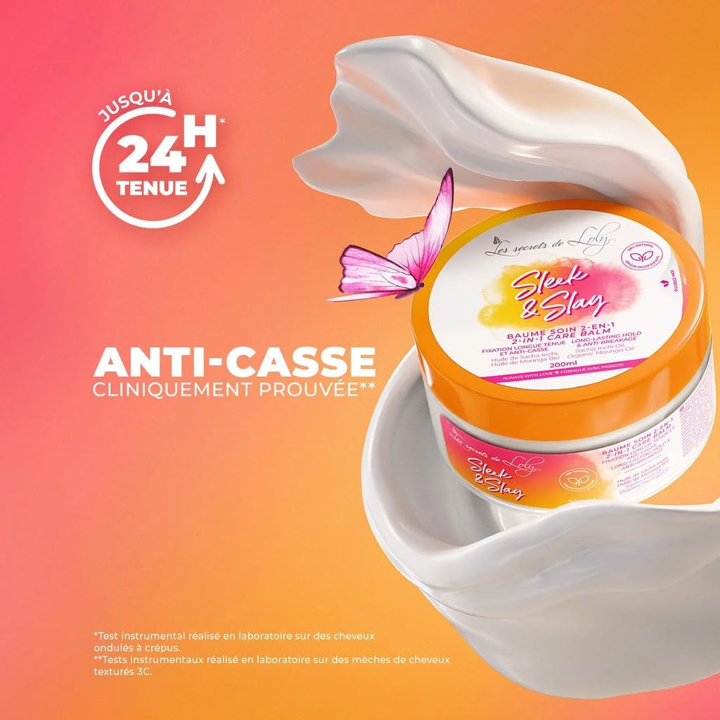 Les Secrets de Loly - Sleek & Slay - 200ml - fixation longue tenue, anti-casse, huiles bio