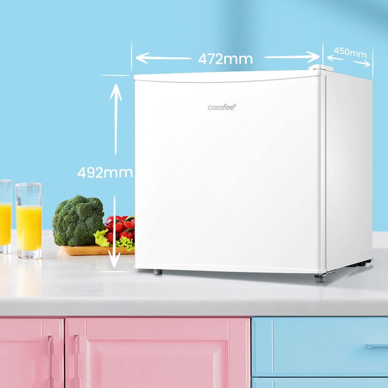 Comfee - mini réfrigérateur 43L - freezer, chambre/bureau, blanc - RCD50WH2(E)