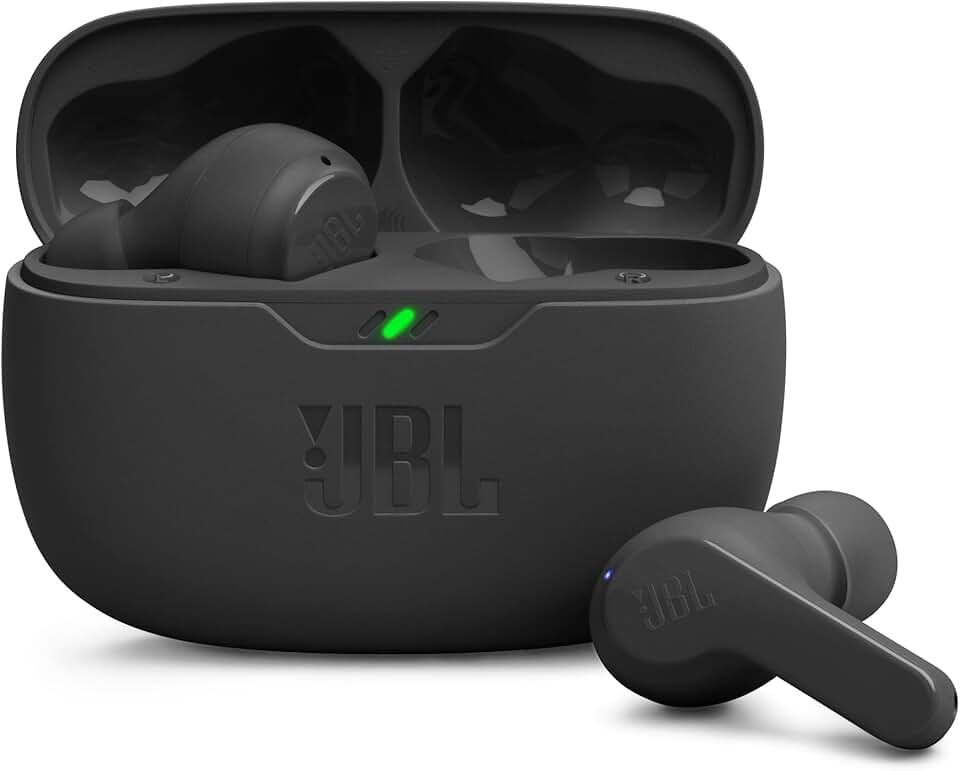 JBL - Wave Beam - Intra-auriculaires sans fil - 32h, IP54/IPX2, mains libres