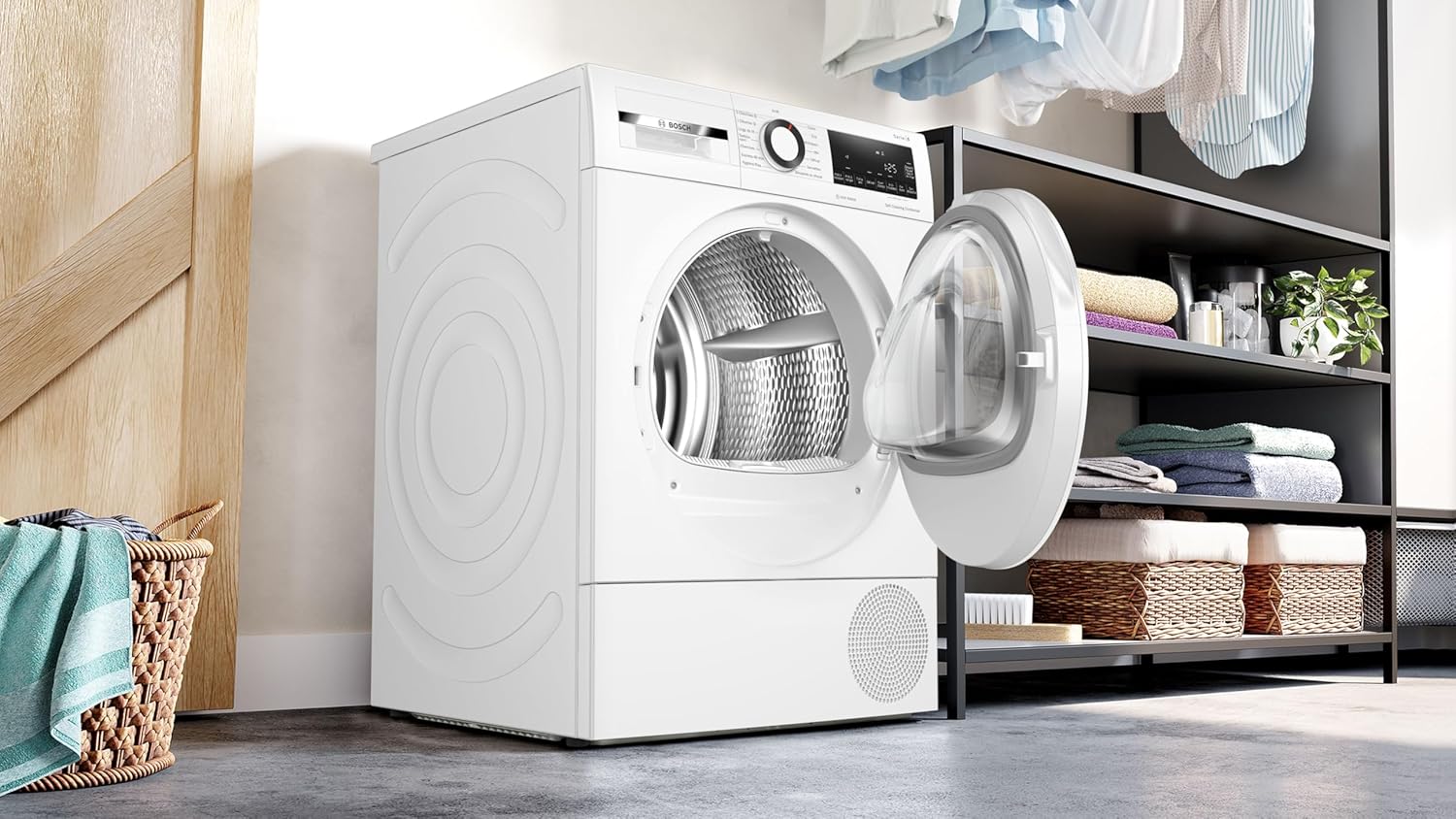 Bosch - Série 6, sèche-linge 8kg, pompe à chaleur, blanc - WQG24502FR