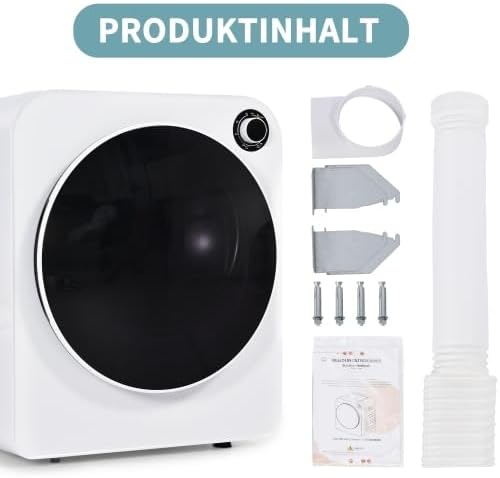 Sèche-linge mural - 3kg, 830W, 62dB - tambour inox, 5 programmes