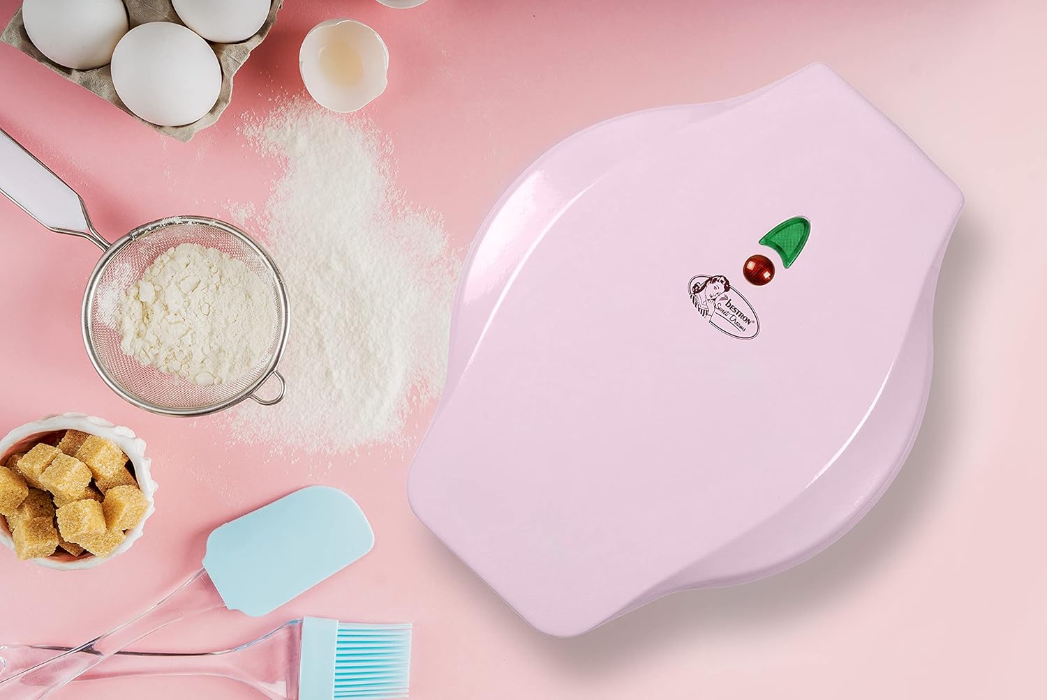 Bestron - mini cookies/gaufres - 700W, antiadhésif, témoin cuisson - AAW700P