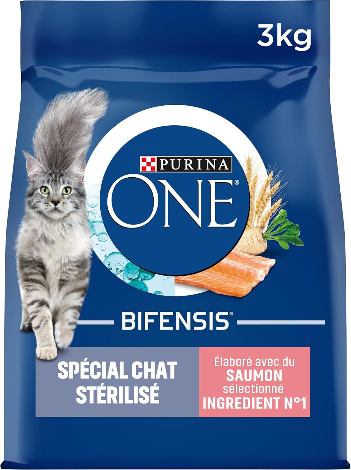 Purina One - Bifensis stérilisé - 4x3kg - Saumon, soutien immunitaire