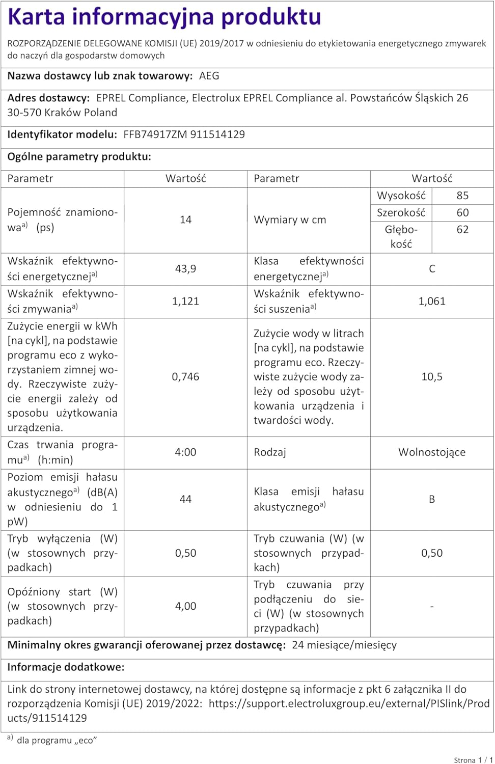 AEG - lave-vaisselle 60 cm, 14 couverts, AirDry, MaxiFlex, inox - FFB74917ZM