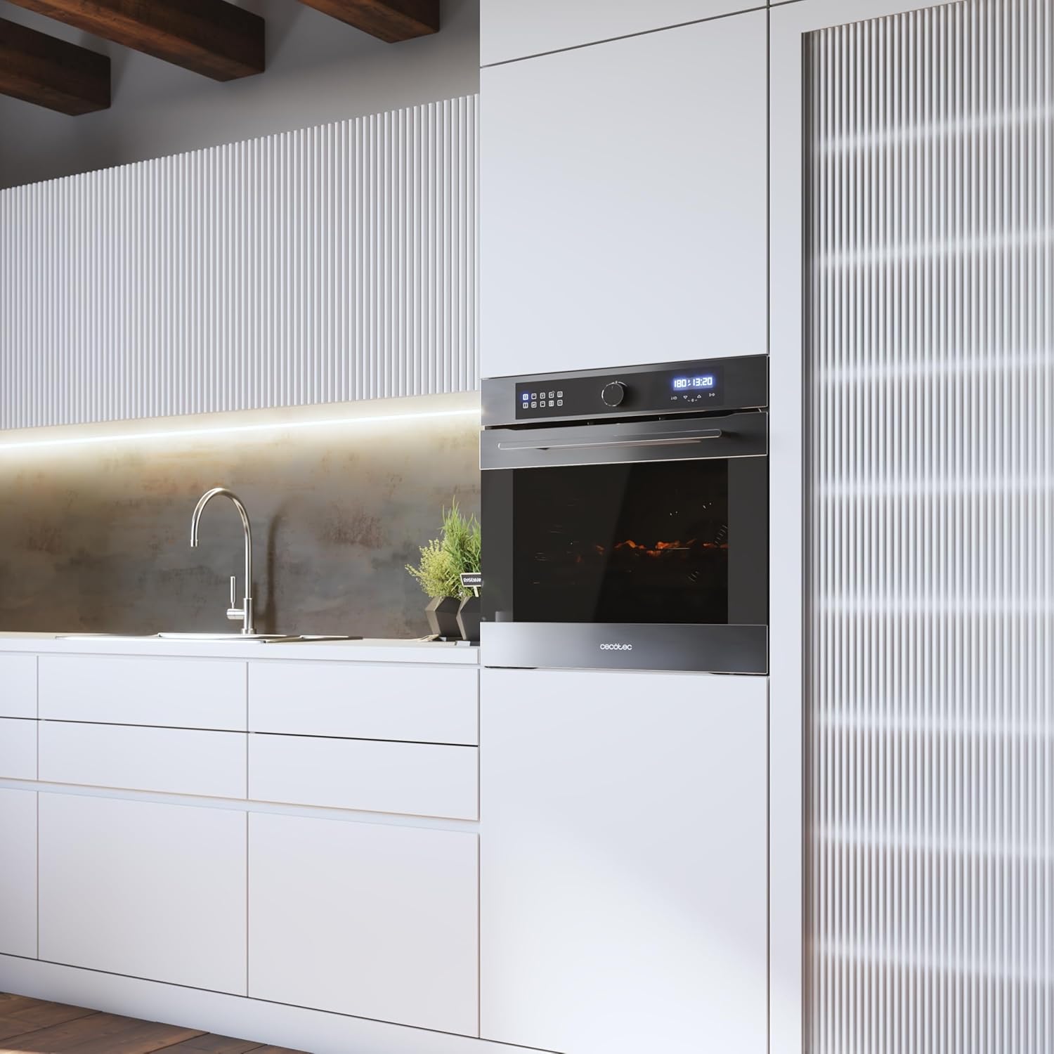 Cecotec - Four encastrable Bolero 60 cm multifonction, 72L, Airfryer, AF316000