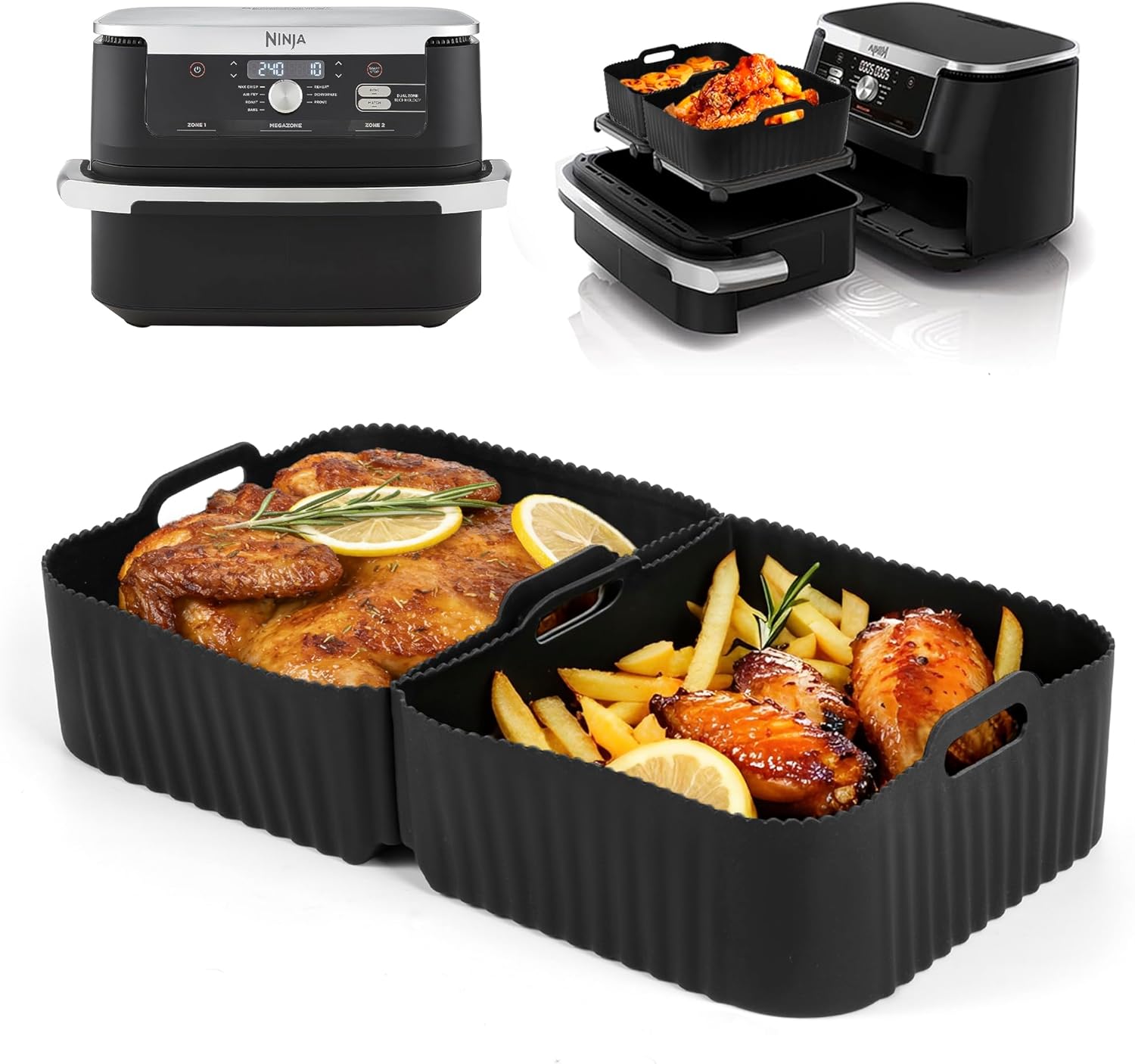 Accessoires pour friteuse - silicone grand format - compatibles 10L - réutilisable et facile à nettoyer - AF500UK/Cosori