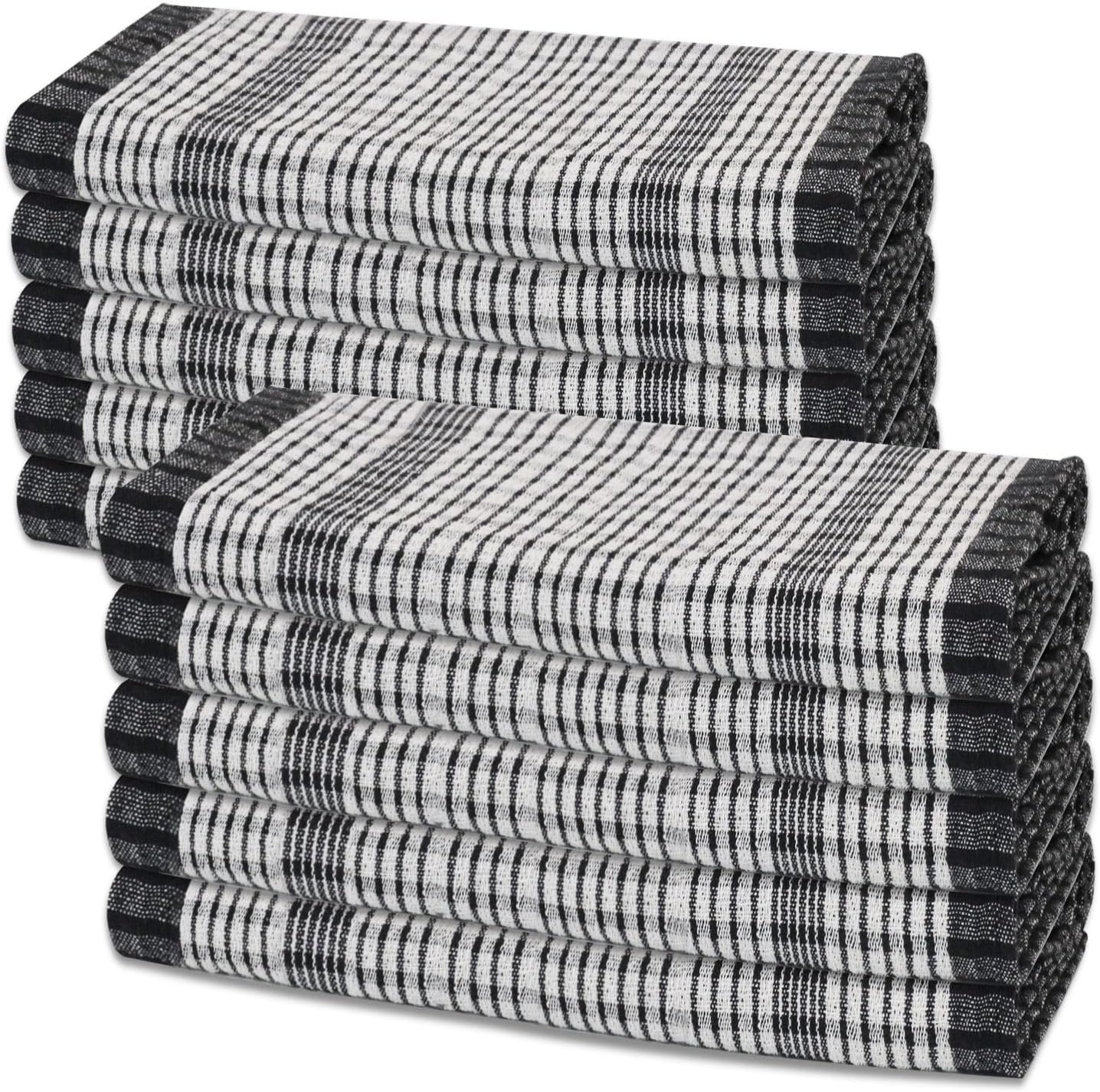 LinenWeave - pack 10 torchons - 45x70 cm - coton absorbant lavable 10torchonsC