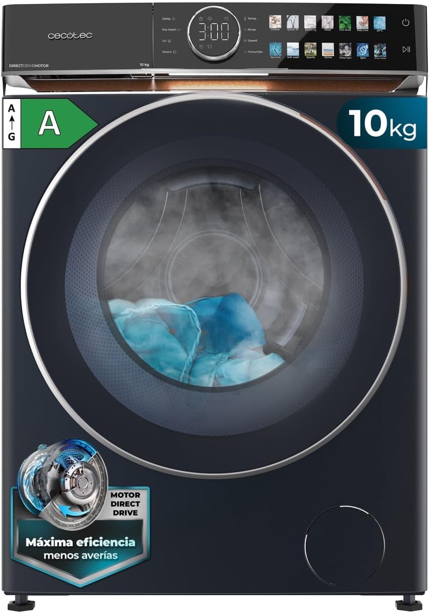 Cecotec - lave-linge série - capacité 8 kg, 1400 trs/min, efficacité, 02466
