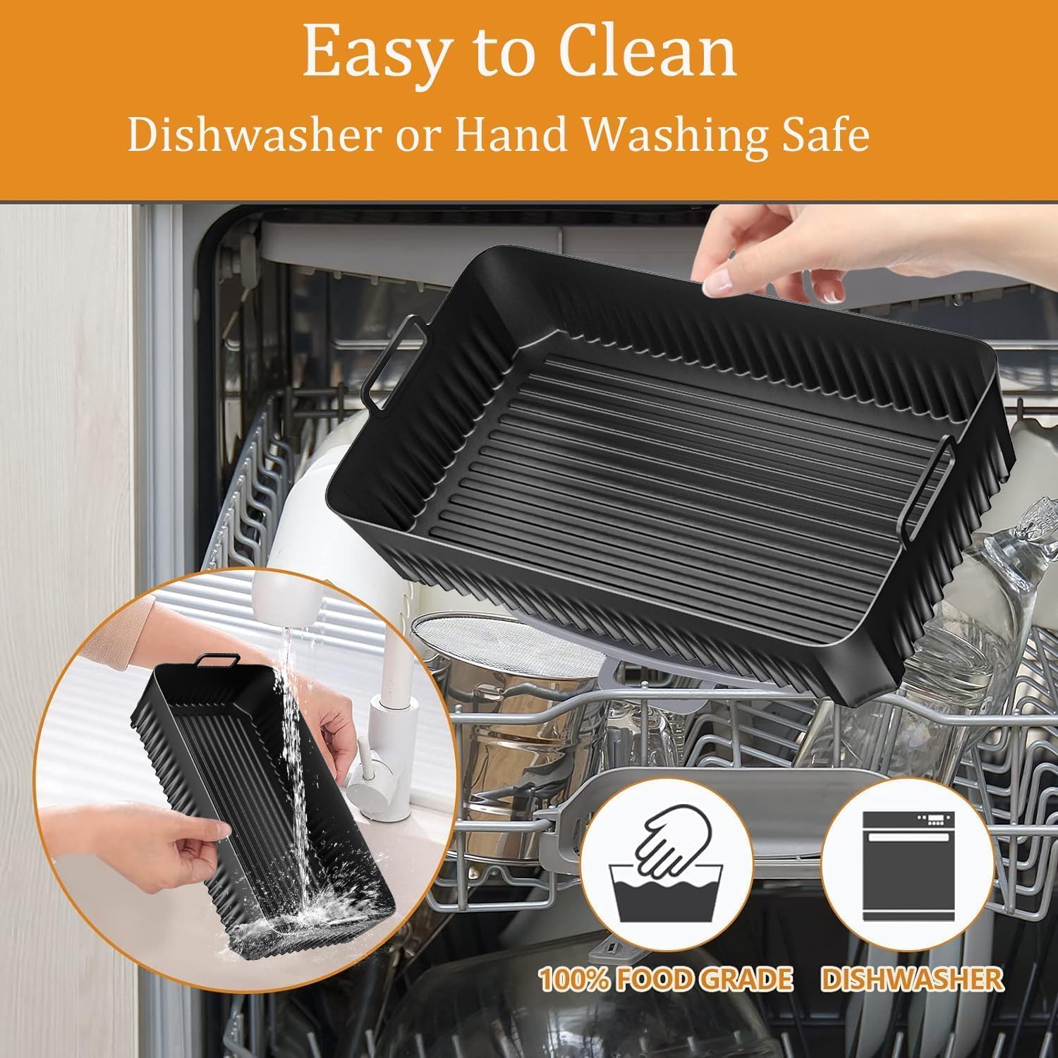 Moule silicone air fryer compatible Ninja Foodi Flex, 10,4L, résistant, AF500EU