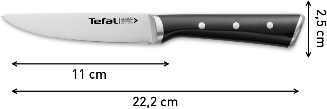 Tefal - Ice Force - 11 cm - Couteau inox allemand, tranchant durable, garantie 10 ans K2320914