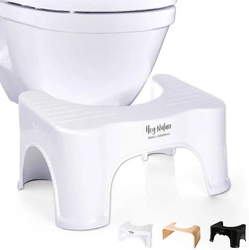 Tabouret toilette physiologique - ergonomique - compact - soulage hémorroïdes et constipation - HOCA