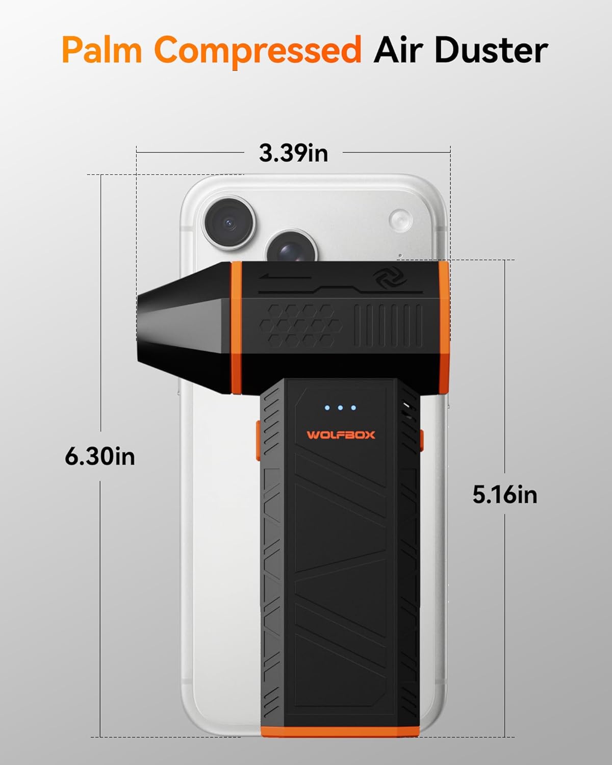 WOLFBOX - soufflette à air, 3 vitesses, 110000 tr/min, MF50