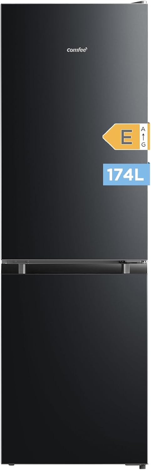 Comfee' - réfrigérateur congélateur - 150 cm - 115L/59L, Low Frost, LED, noir - RCB169DK2(E)