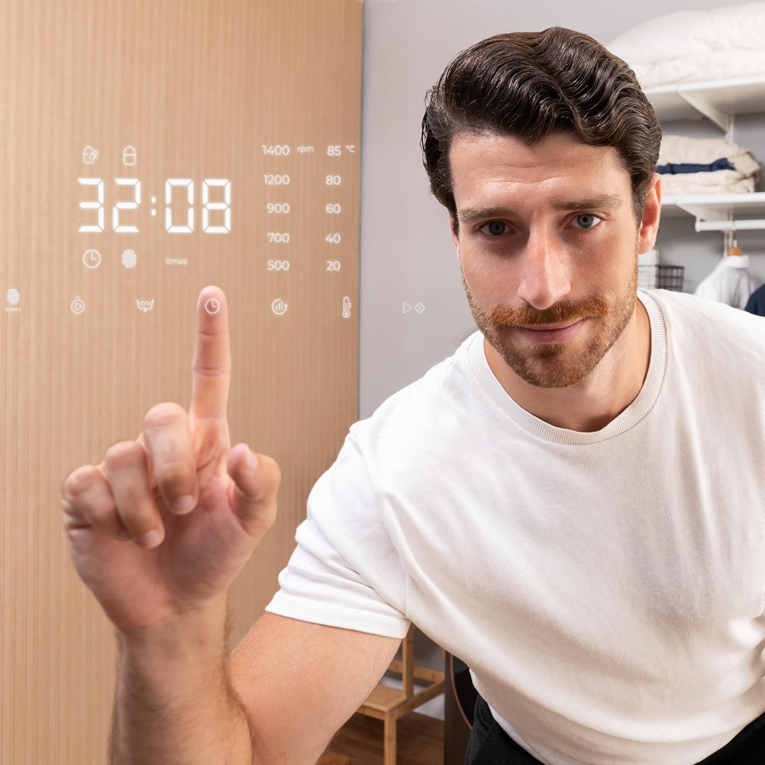 Cecotec - Bolero Dresscode (série 7610) - 7 kg, 1400 tr/min, Classe A, fonction vapeur, moteur Inverter Plus - 7610