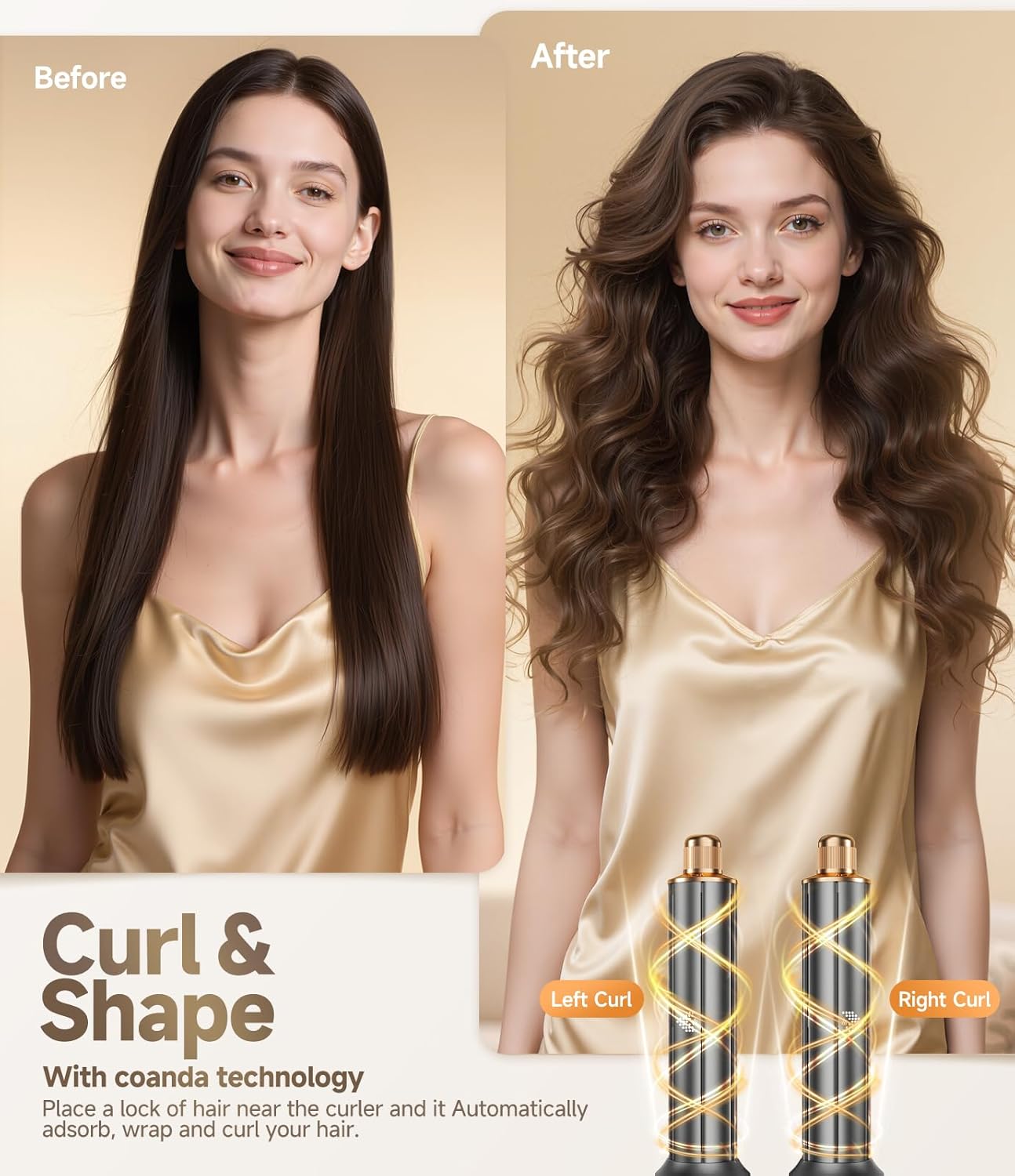 Brosse soufflante 8 en 1 - air styler flexible - brushing, ondulations, volume, lissage - accessoire coiffure polyvalent