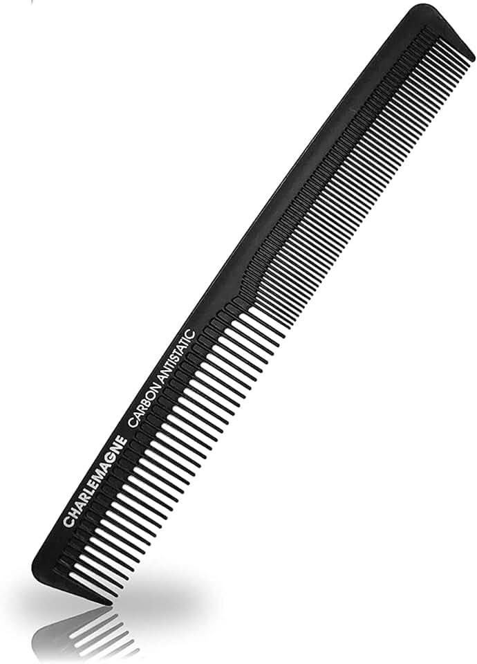 Peigne cheveux - carbone incassable double face antistatique, coiffage homme/femme, qualité premium