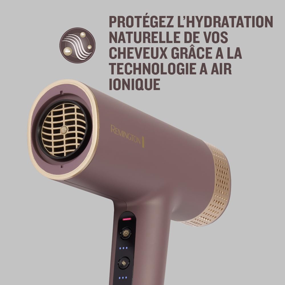 Remington - AIRvive - moteur numérique léger, séchage rapide, 12 réglages, technologie ionique, EC8930