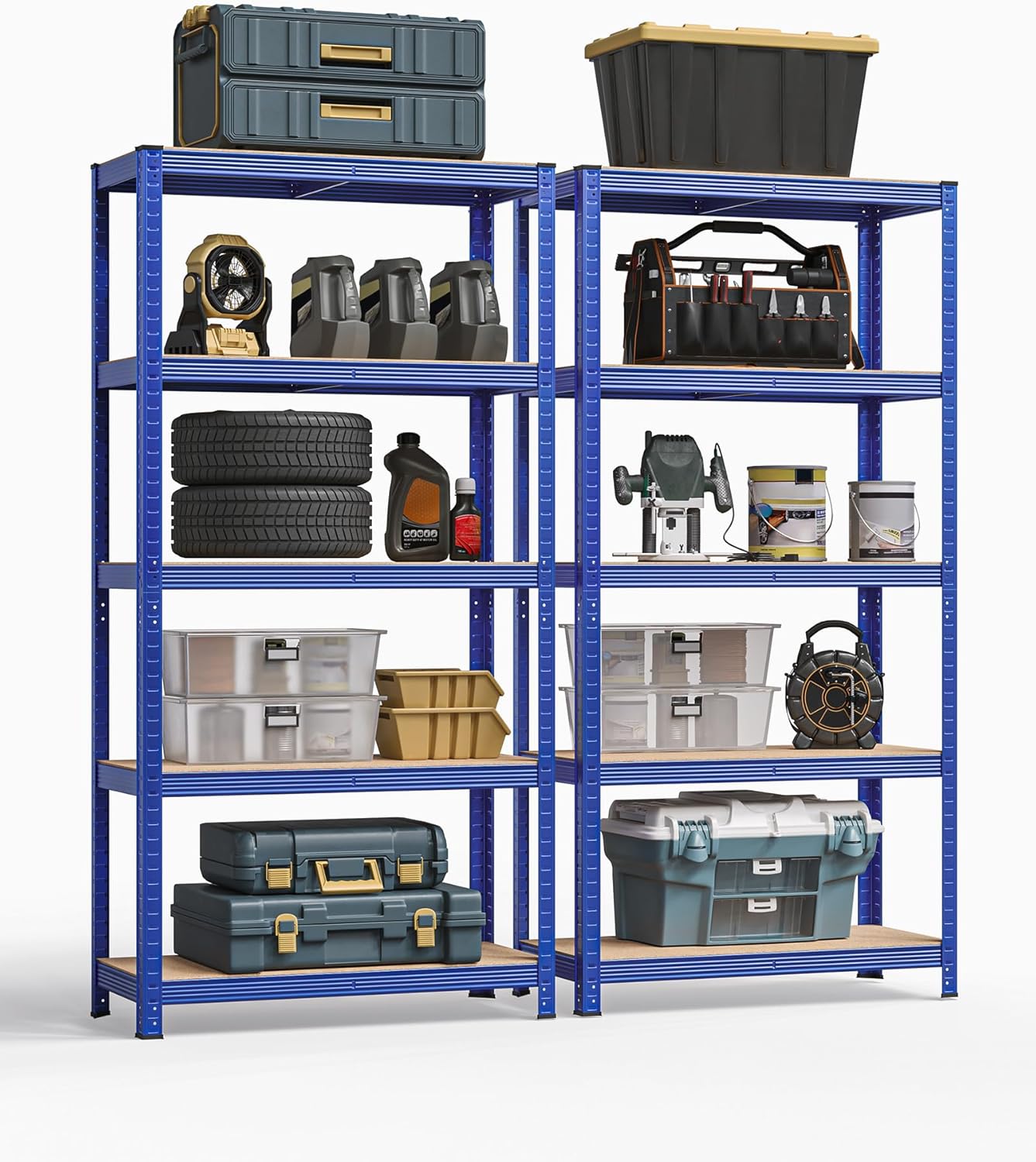 SONGMICS - étagère 5 niveaux - 40x90x180 cm - 875kg, planches réglables, style industriel, GLR040Q02