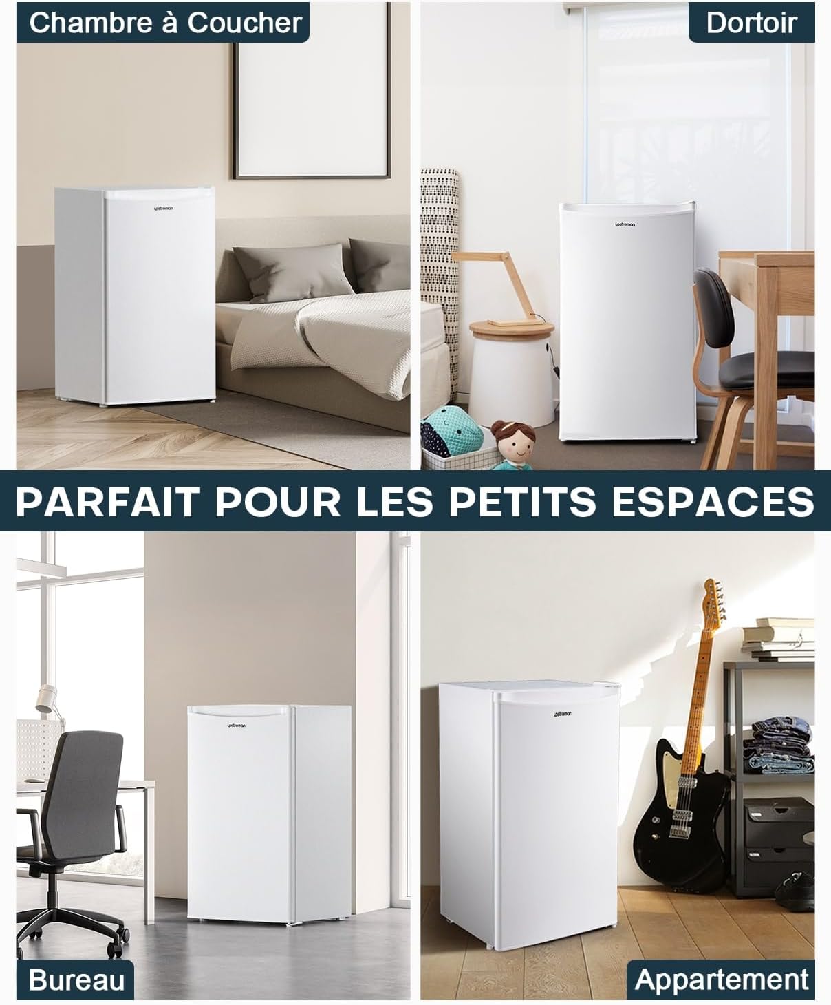 Upstreman - BR321 - 91L, silencieux, porte réversible, thermostat réglable