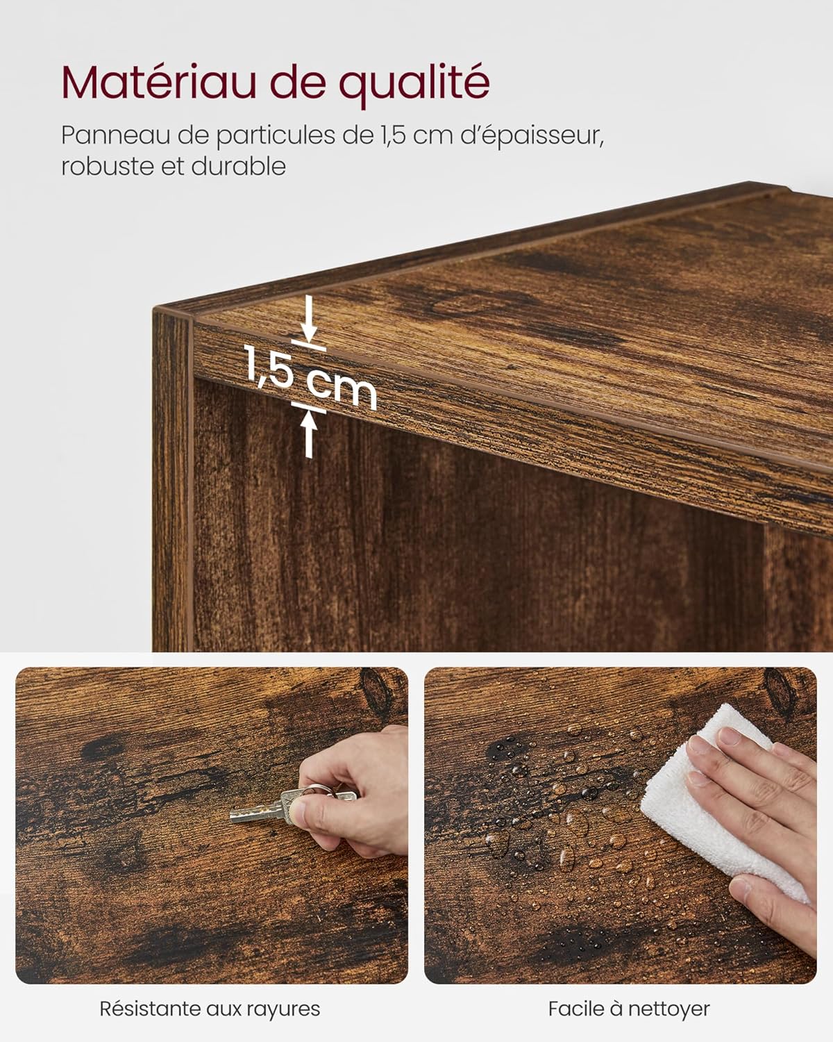 VASAGLE - étagère 4 niveaux - 24x60x107,7 cm - rangement ouvert - LBC164X01