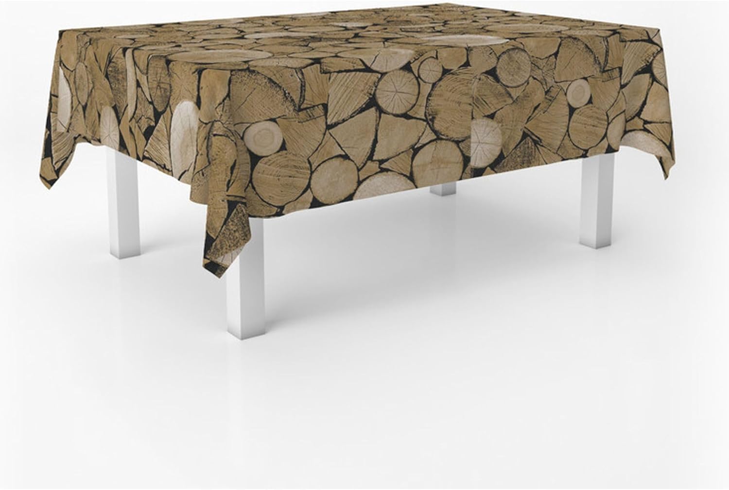 Nappe en toile cirée - rectangulaire 200x140 cm - anti-taches, imperméable, facile d'entretien - Trunks Brun