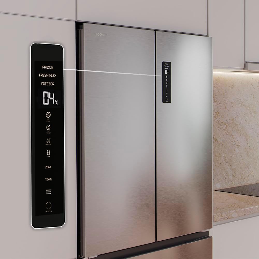 Cecotec - Bolero CoolMarket Série F2D - 458L, 189x83 cm, No Frost, Inverter F2D458SBI