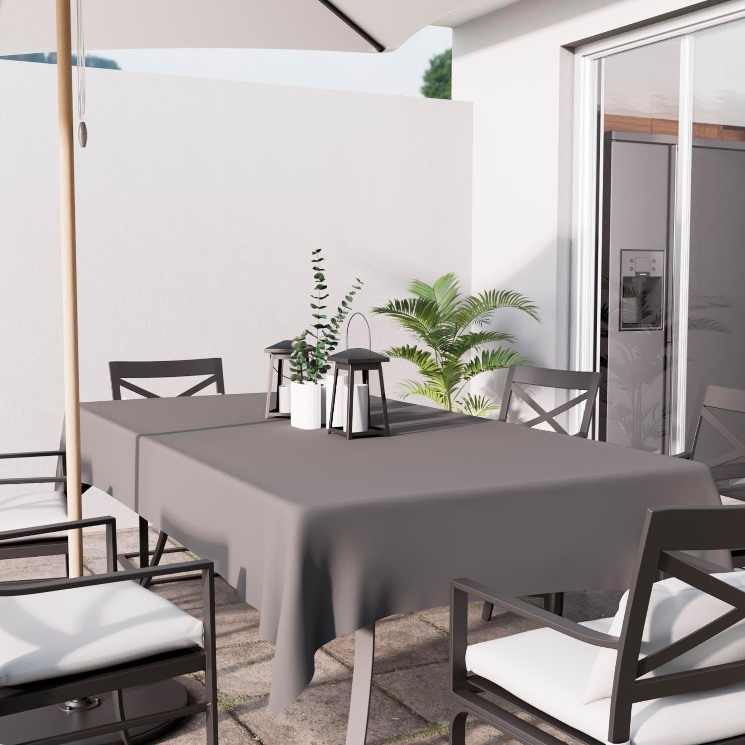 Soleil d'Ocre - Alix série - 160x270 cm - nappe anti-taches, gris