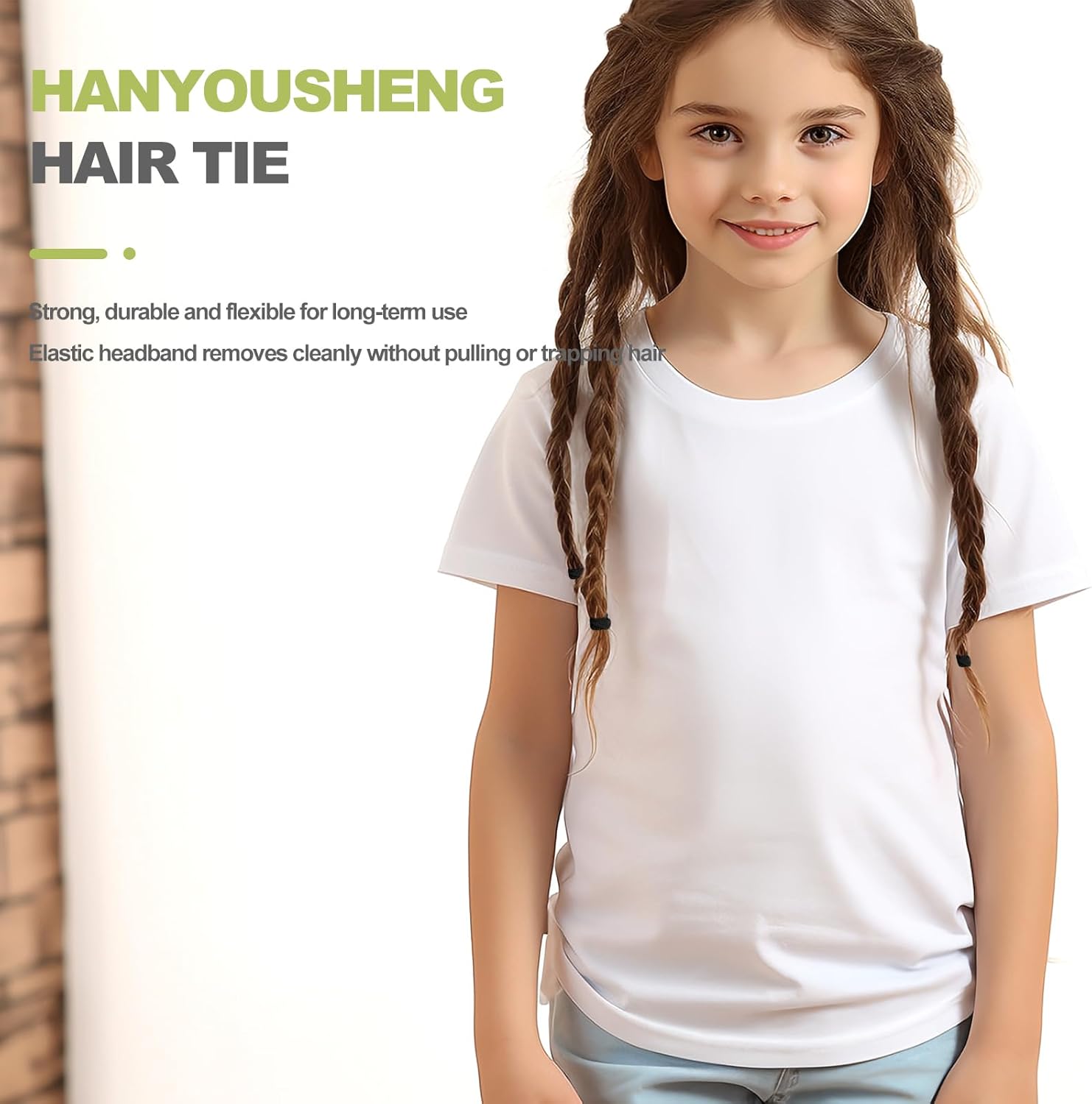 Élastiques à cheveux - mini chouchous noirs - 100 pcs - bébé et enfant