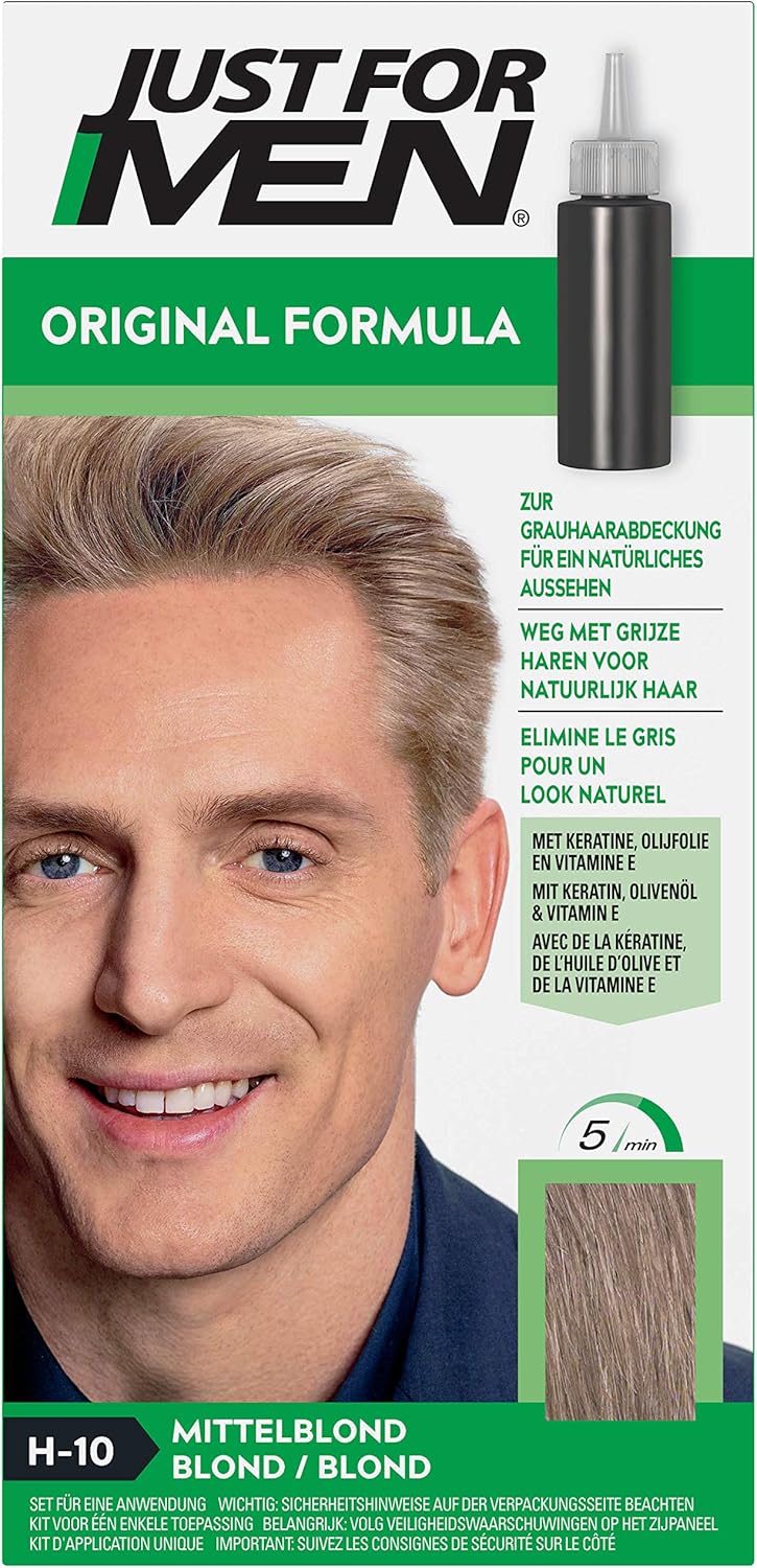Just For Men - teinture cheveux homme - semi-permanente, kératine, vitamine E, blonde, sans ammoniaque - H10