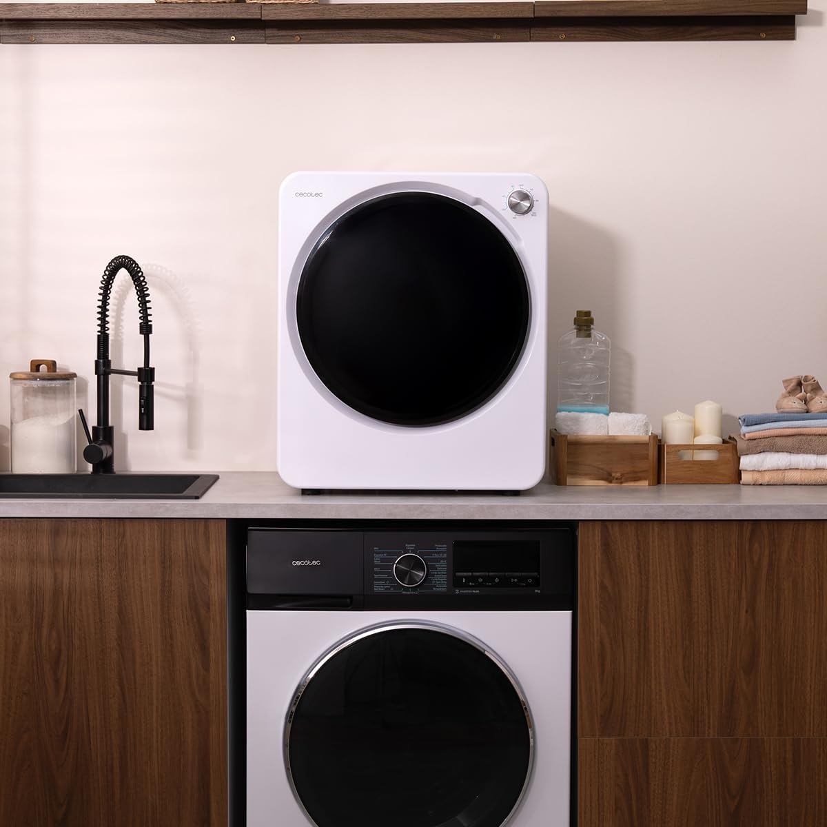 Cecotec - Bolero DressCode Dry mini sèche-linge 2,5 kg, 6 programmes, séchage rapide, compact, 3150V