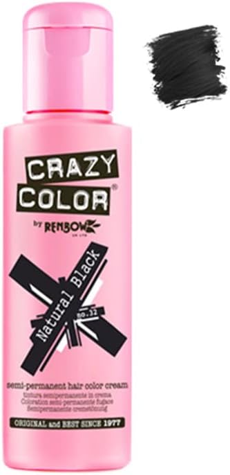 Crazy Color - crème colorante Natural Black 100ml - noir naturel 032