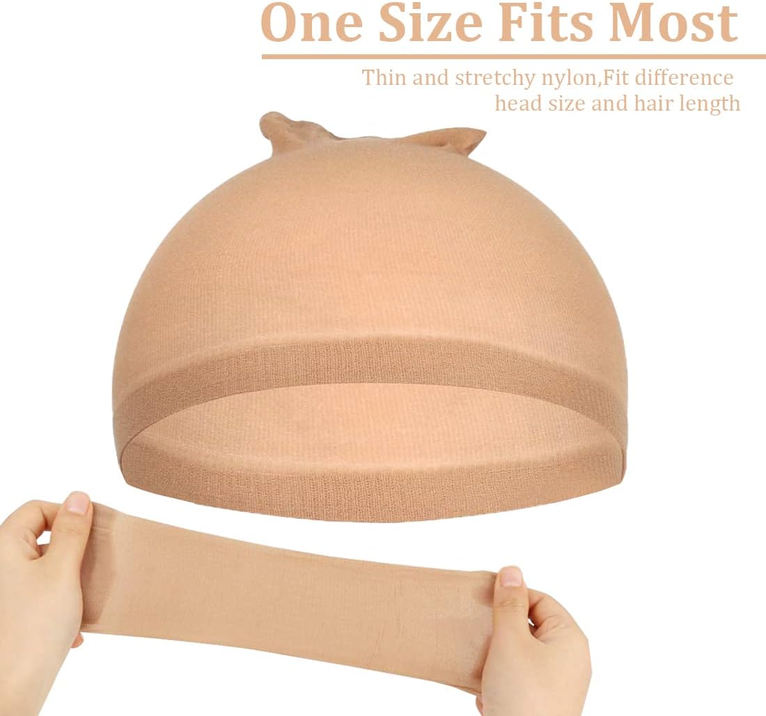 Casquettes de perruque - 6 pièces - nylon extensible doux, respirant, unisexe