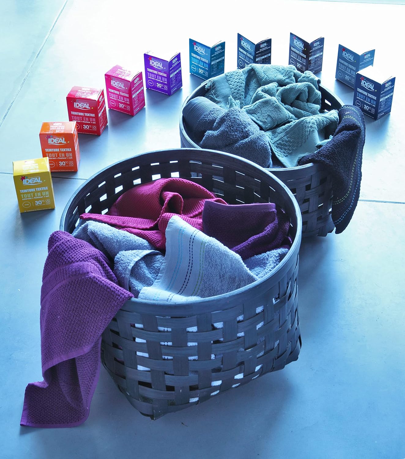 Ideal - Teinture textile tout-en-un - 350g - spécial jean bleu