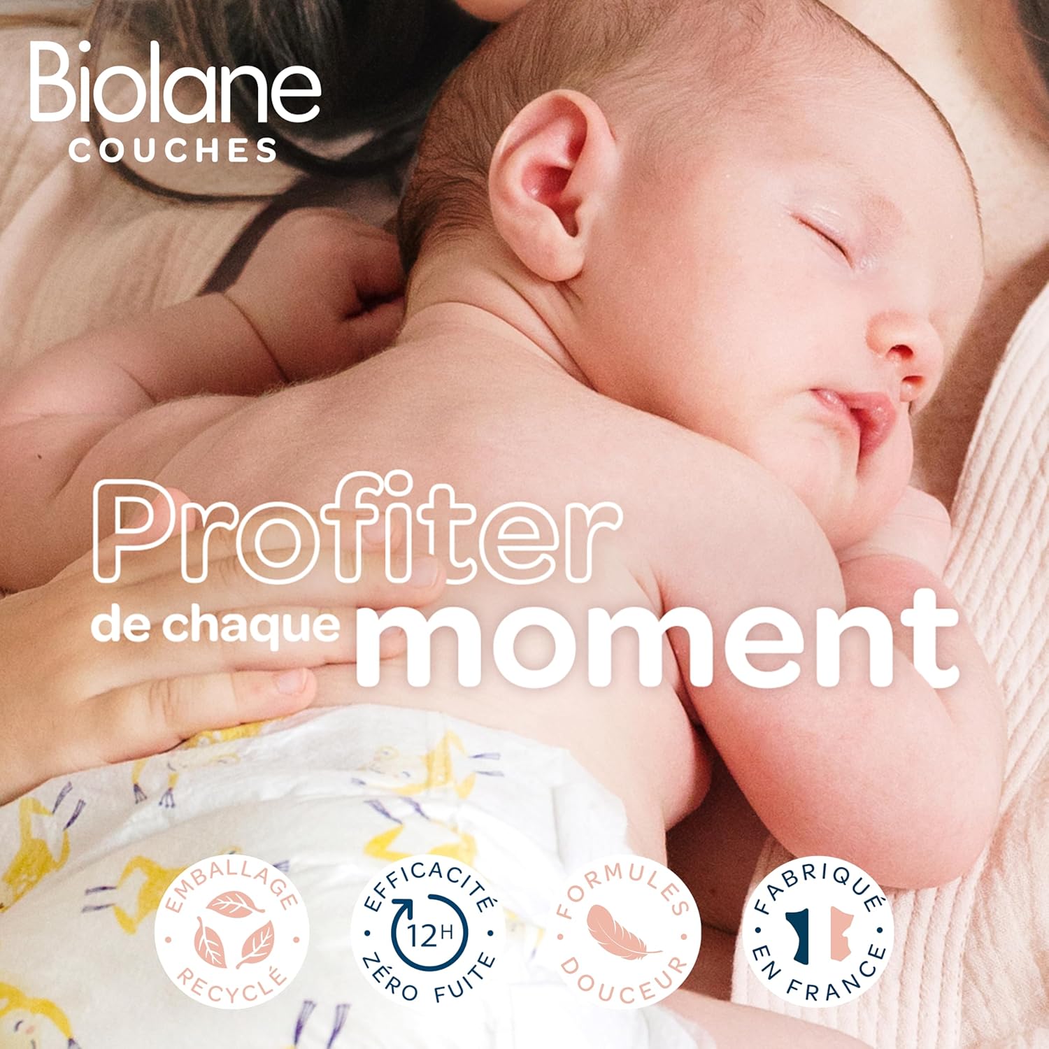 Biolane - couche taille 1 - 2-5 kg - ultra-absorbantes, 12h au sec
