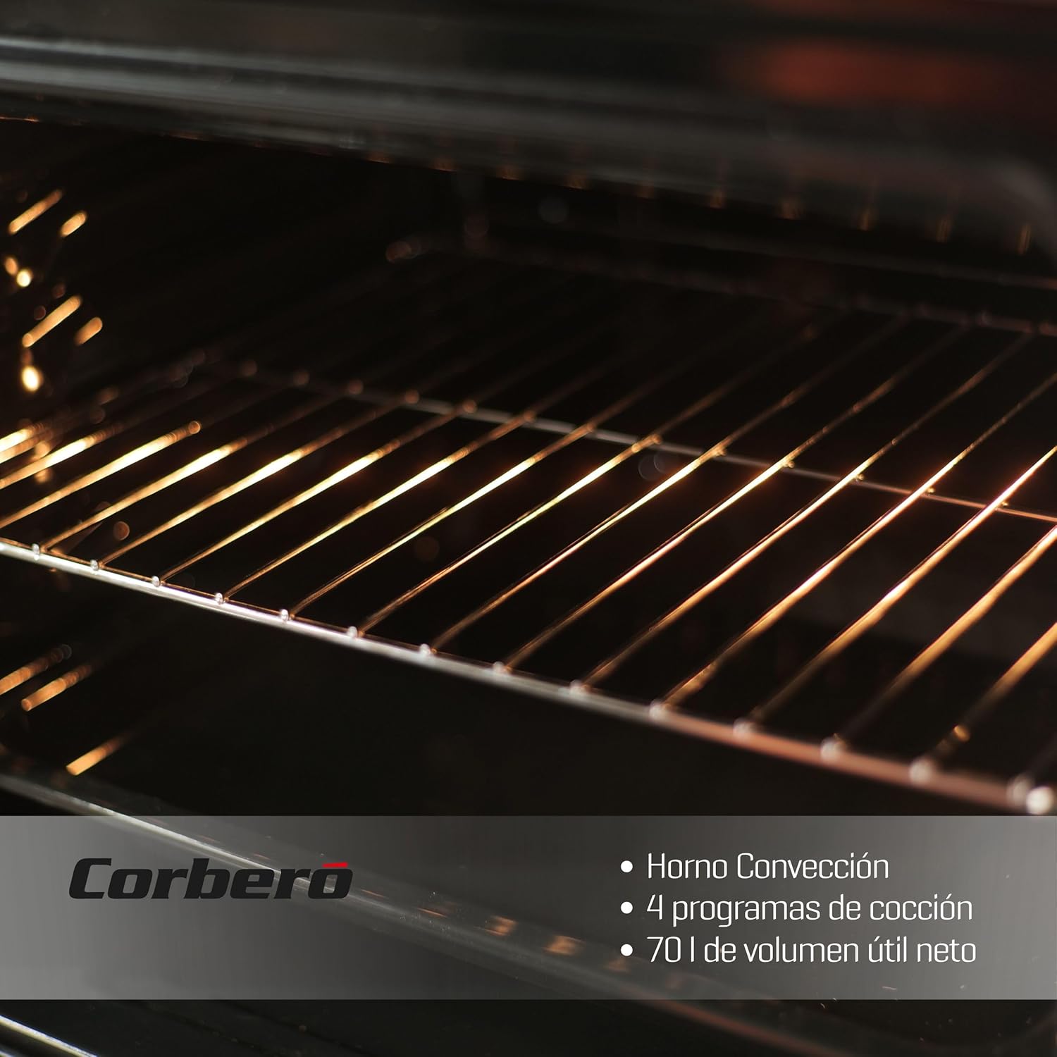 Corberó - four série CCHM603X - 70L, 2100W, hydrolyse, inox