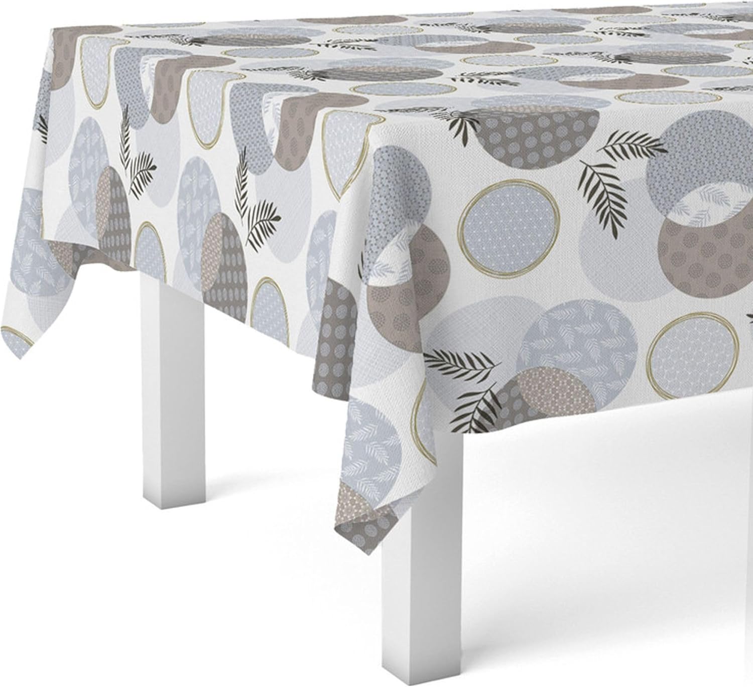 Nappe en toile cirée - rectangulaire 180x140 cm - anti-taches, imperméable, blanche