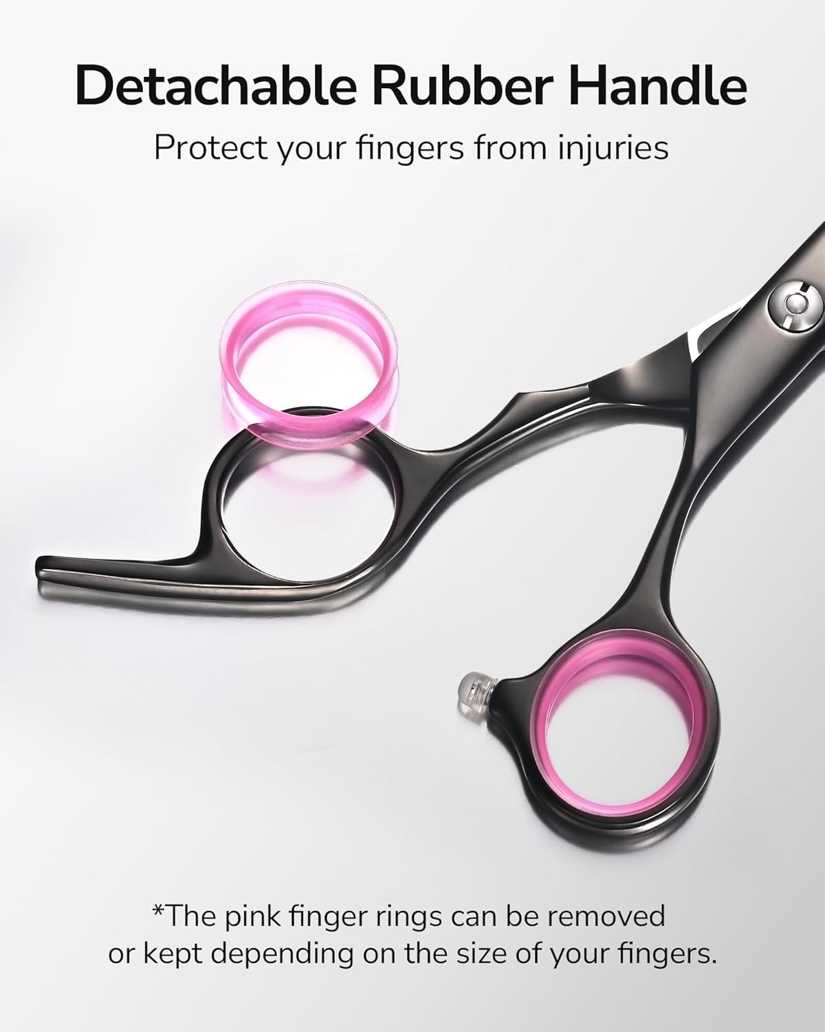 ULG - ciseaux de coiffure pro - 16,5 cm - acier inox, lame rasoir noir