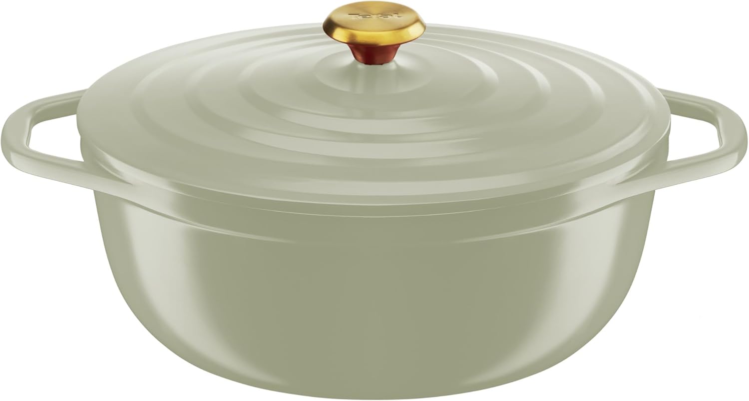 Tefal - Cocotte fonte ovale série Air - 30cm - fonte alu légère, céramique, four, induction, E2668925