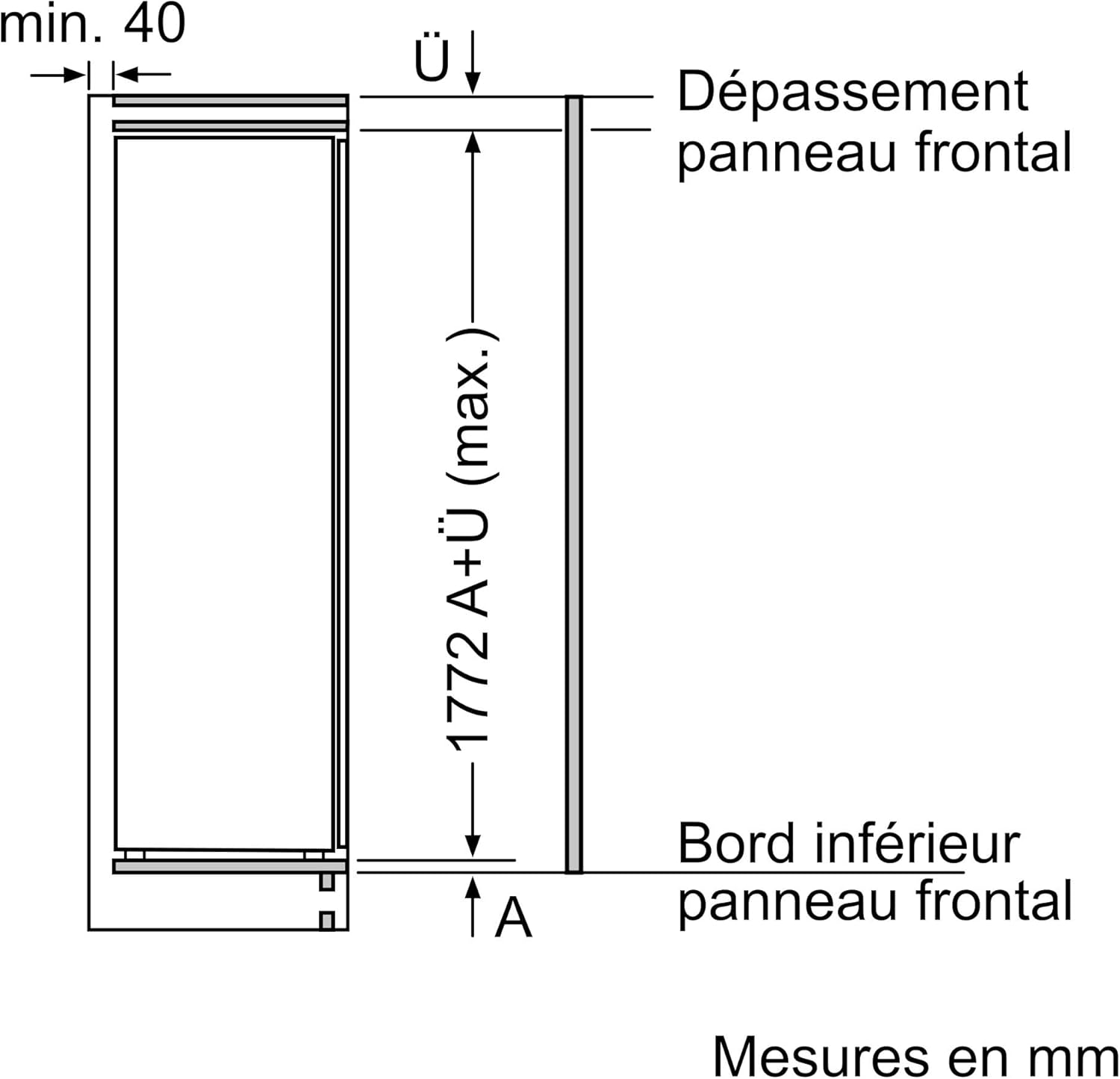 Bosch - Réfrigérateur 1 porte Série 2, 310 L, 177x54 cm - KIR81NSE0