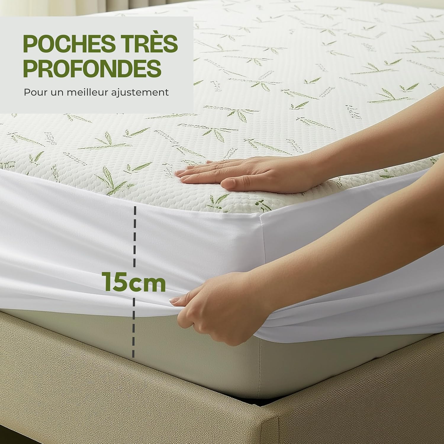 Utopia Bedding - Protège-matelas Premium - 60x120x15cm - Imperméable, respirant, Oeko-Tex