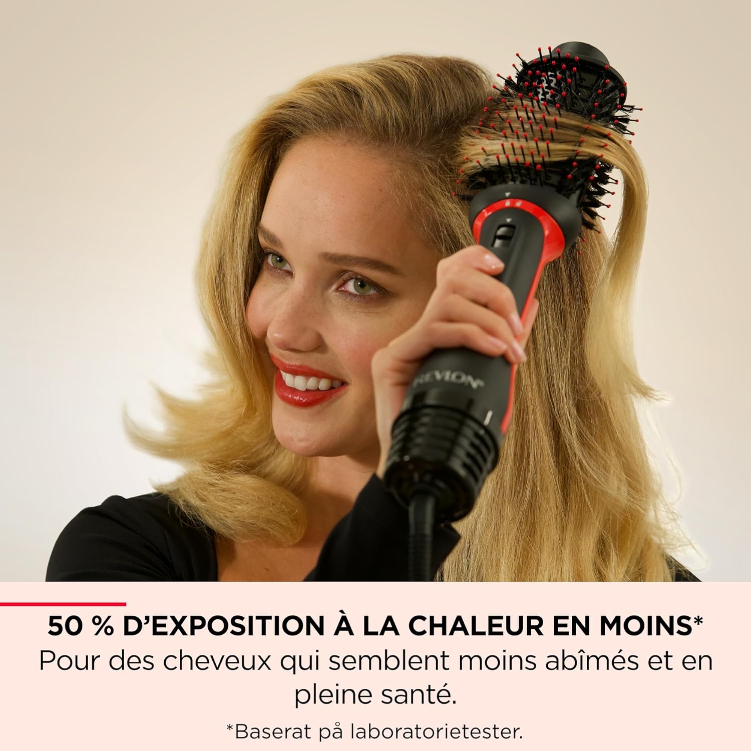 Revlon - One-Step Volumiser Plus - tête amovible - céramique/titane, picots mixtes, technologie ionique RVDR5298E