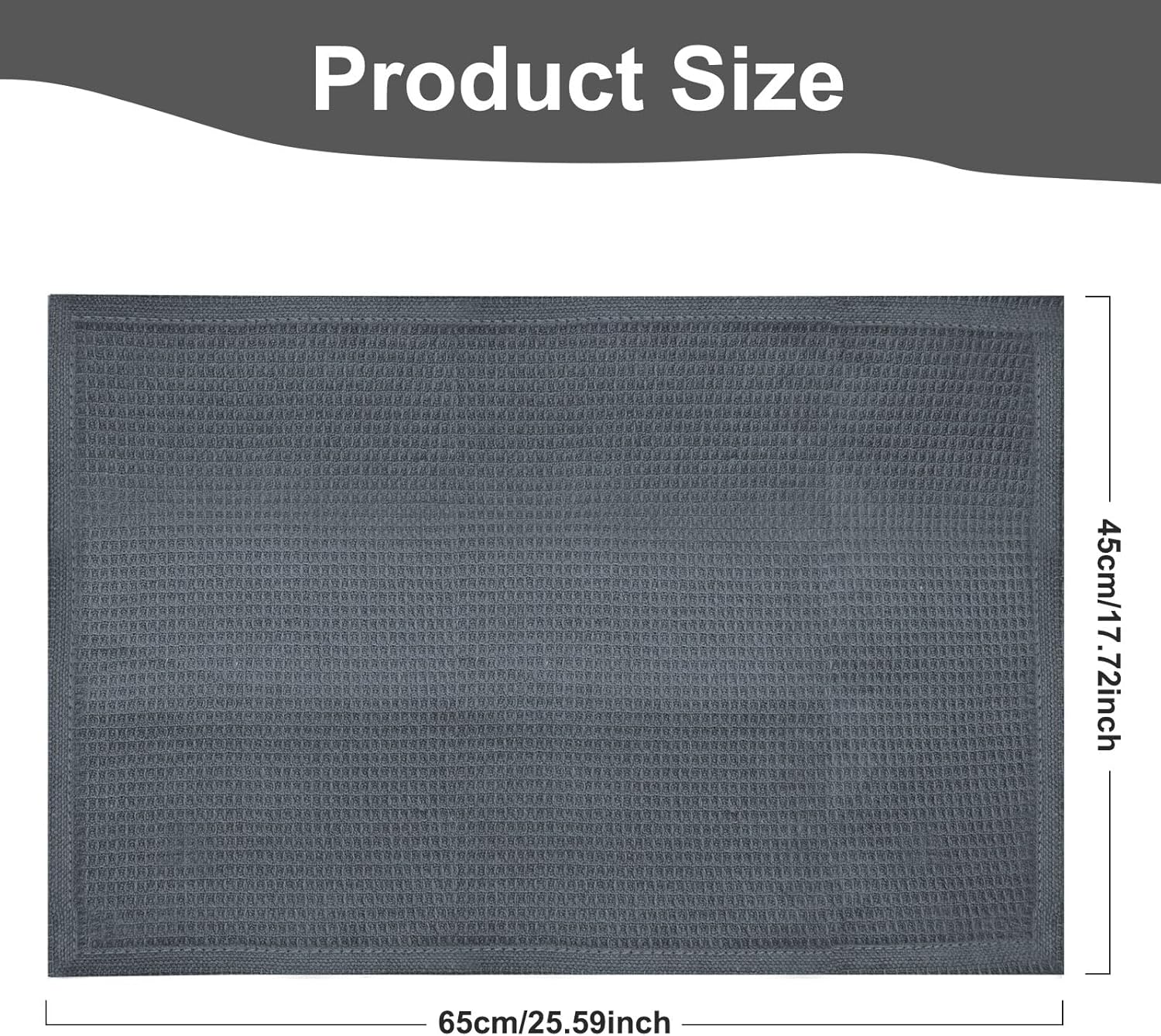 Torchon de cuisine - lot de 4 - 45x65cm - coton absorbant et durable