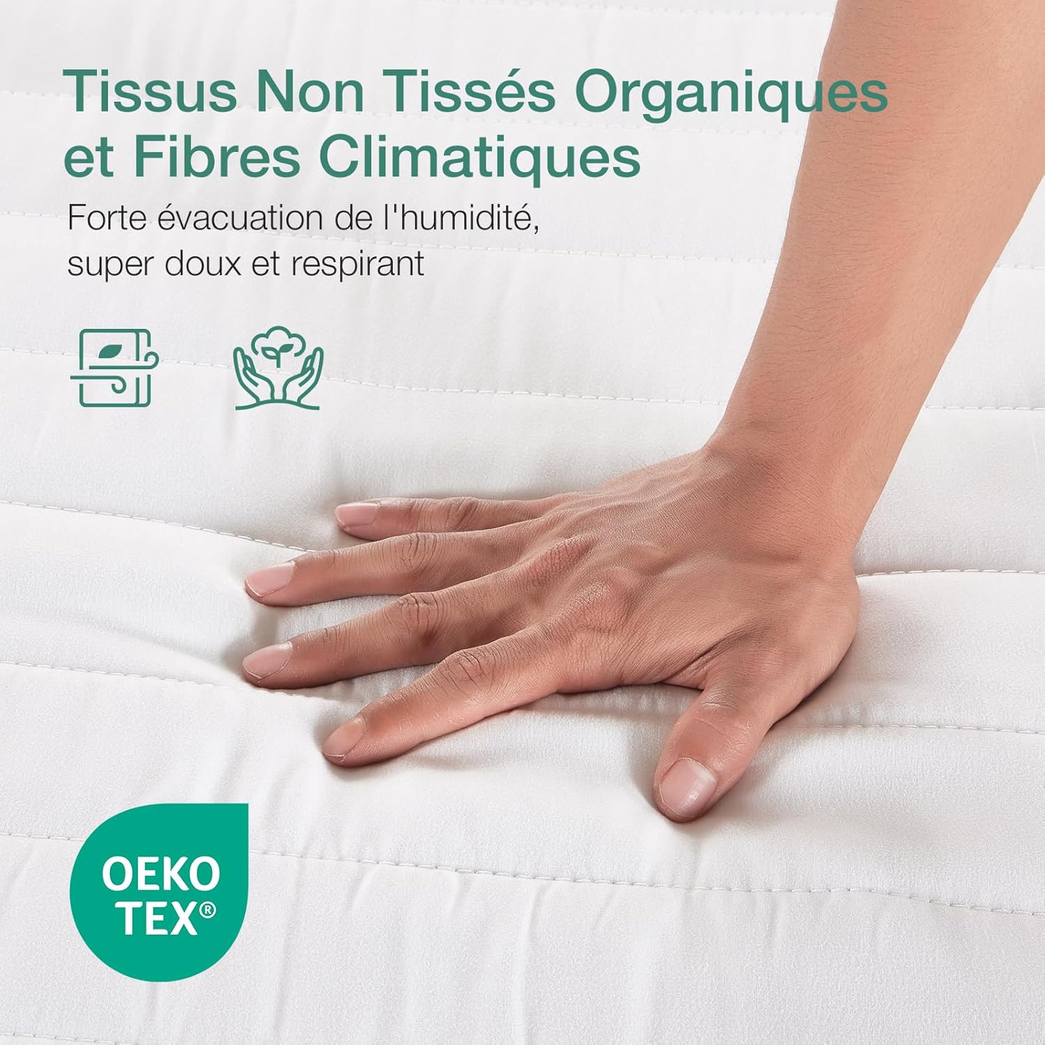 Novilla - Matelas 7 zones - 90x200 cm - mousse, housse amovible