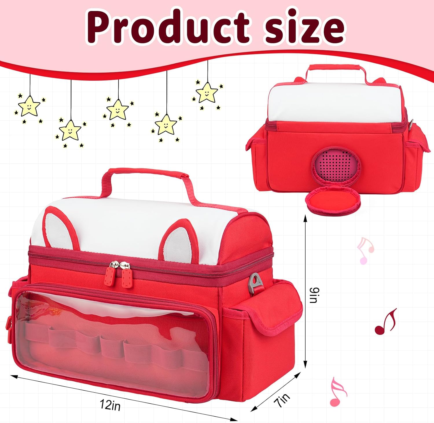 Étui de transport - pour Toniebox 1/2 - rangement figurines, casque