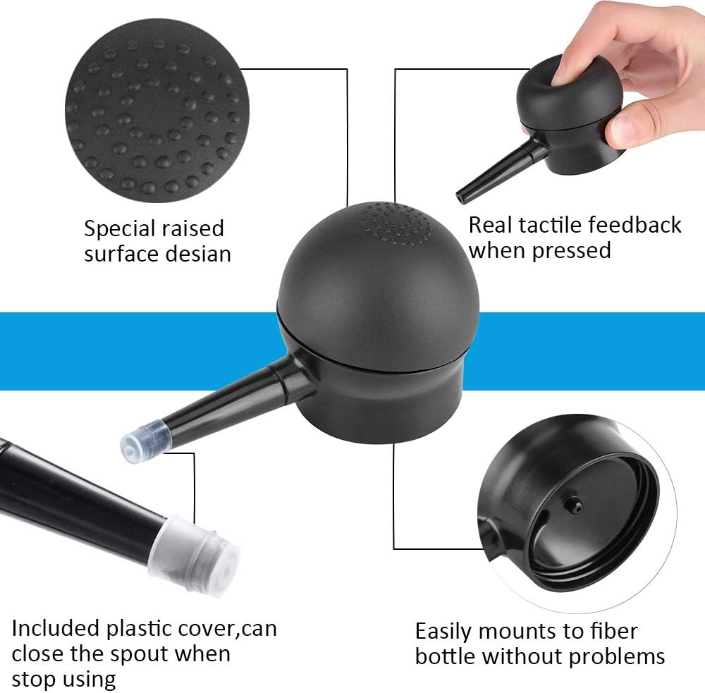 Fibres capillaires - applicateur spray - marron foncé - correcteur cheveux clairsemés, qualité professionnelle