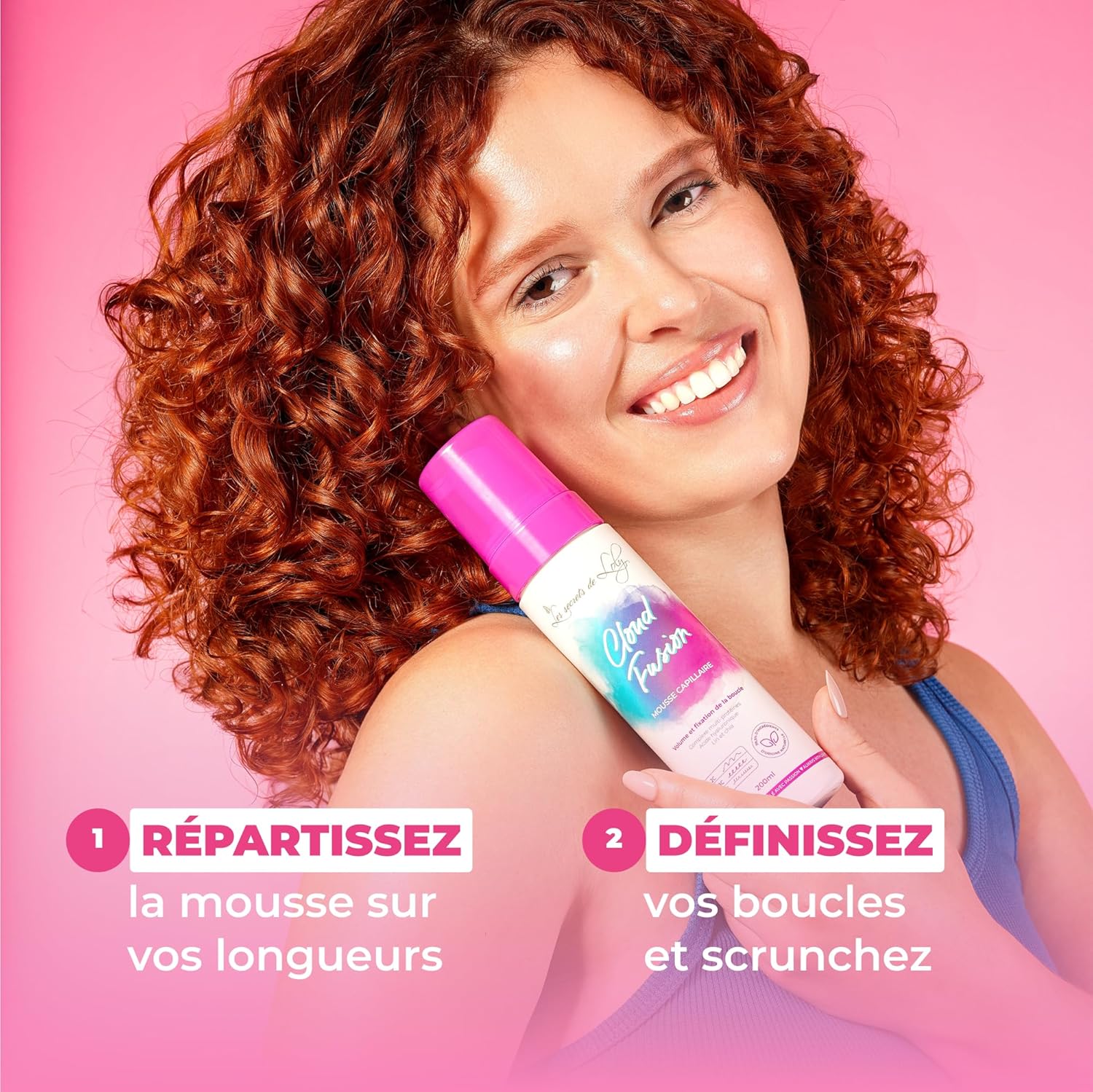 Les Secrets de Loly - Cloud Fusion - 200ml - mousse fixante volume et définition cheveux bouclés