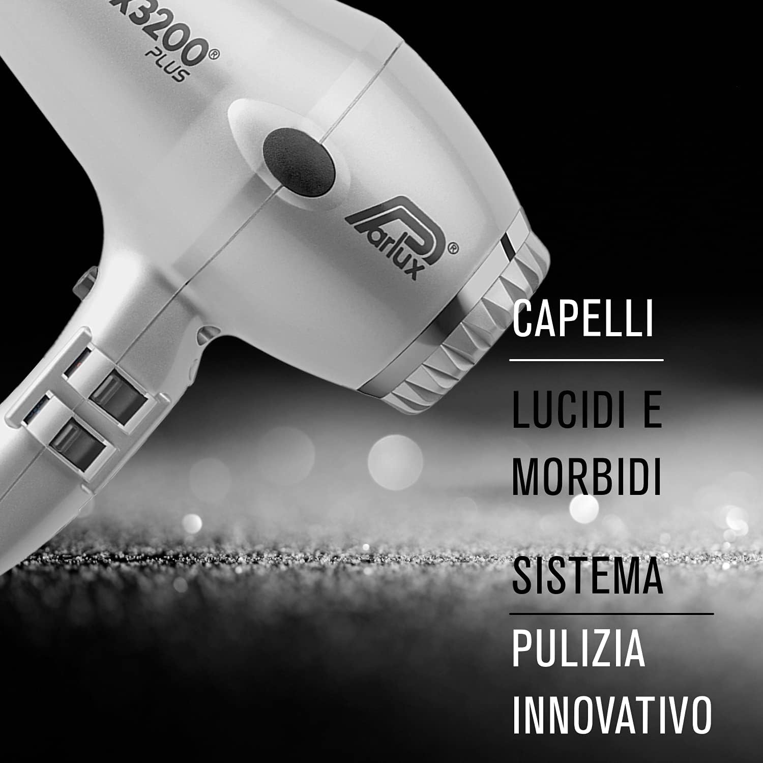 Parlux - 3200 Plus - compact - 1900W, technologie ionique noire