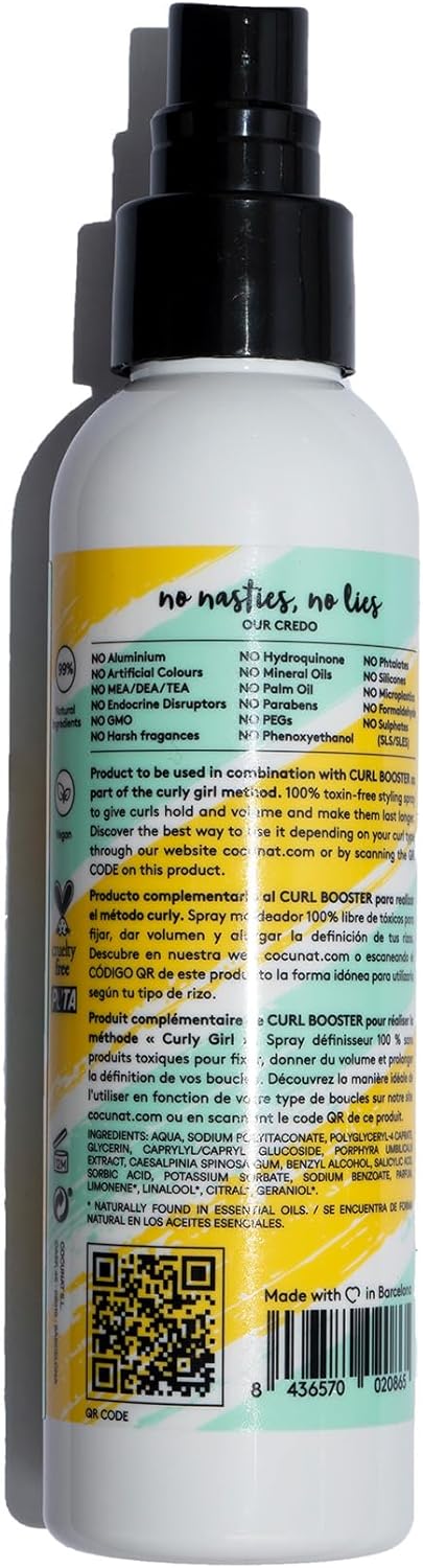 COCUNAT - Curl Spray - 125ml - Boucles souples sans frisottis, sans silicone