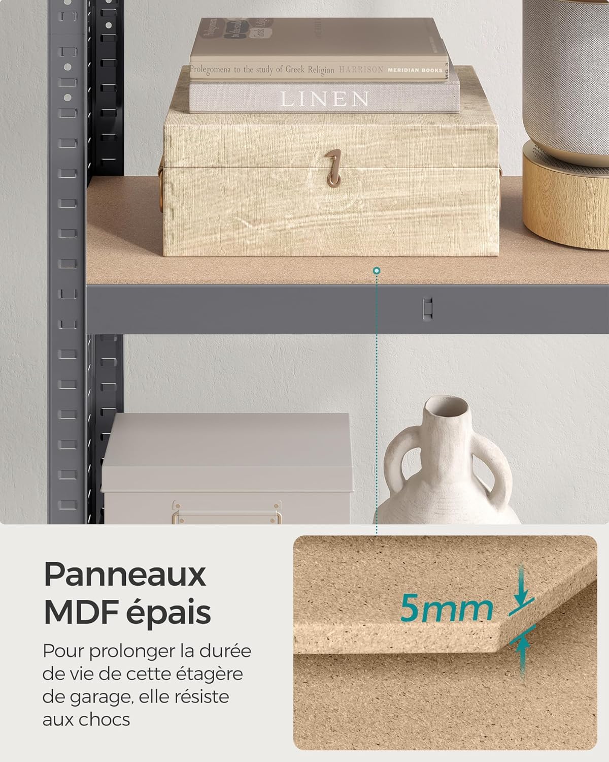 SONGMICS - étagère de rangement 4 niveaux - 40x80x160 cm - 520 kg, planches réglables, style industriel - GLR044G02